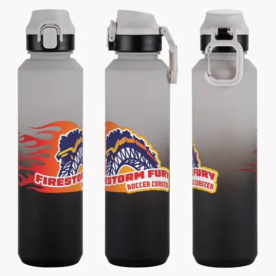 Chroma 27 oz Tritan® Bottle with Snap-Top Lid & Carabiner — view 2