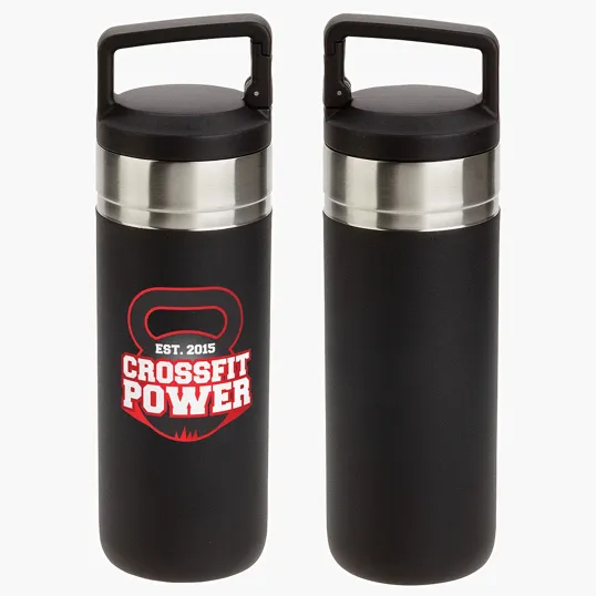Ariel Dante 20 oz Vacuum Insulated Bottle with Carabiner Lid — view 2