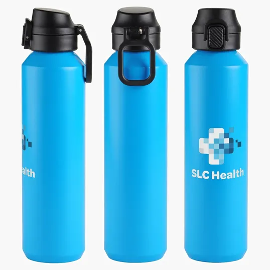 Nexus 27 oz Recycled Aluminum Bottle with Flip-Top Lid and Carabiner — view 13