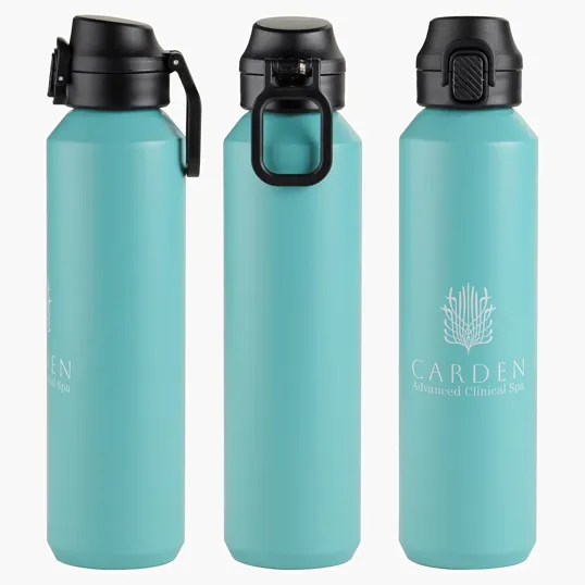 Nexus 27 oz Recycled Aluminum Bottle with Flip-Top Lid and Carabiner — view 14