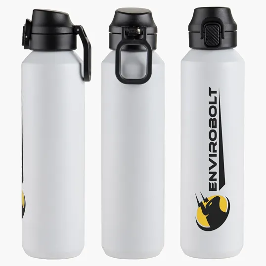 Nexus 27 oz Recycled Aluminum Bottle with Flip-Top Lid and Carabiner — view 15