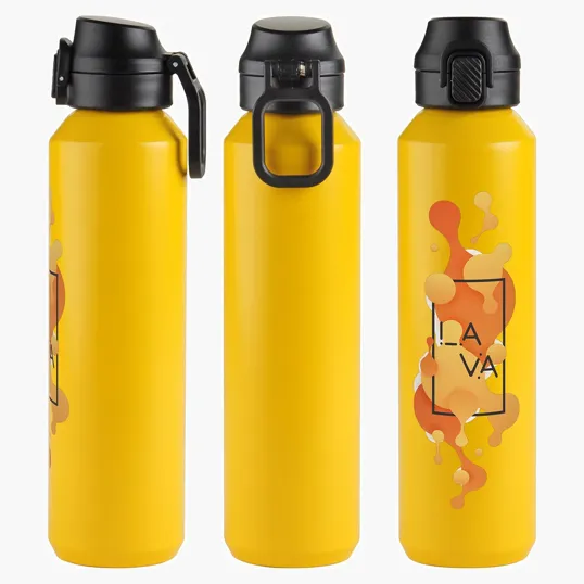 Nexus 27 oz Recycled Aluminum Bottle with Flip-Top Lid and Carabiner — view 16