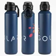 Nexus 27 oz Recycled Aluminum Bottle with Flip-Top Lid and Carabiner — view 5