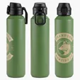 Nexus 27 oz Recycled Aluminum Bottle with Flip-Top Lid and Carabiner — view 6