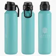 Nexus 27 oz Recycled Aluminum Bottle with Flip-Top Lid and Carabiner — view 14