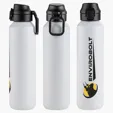 Nexus 27 oz Recycled Aluminum Bottle with Flip-Top Lid and Carabiner — view 15