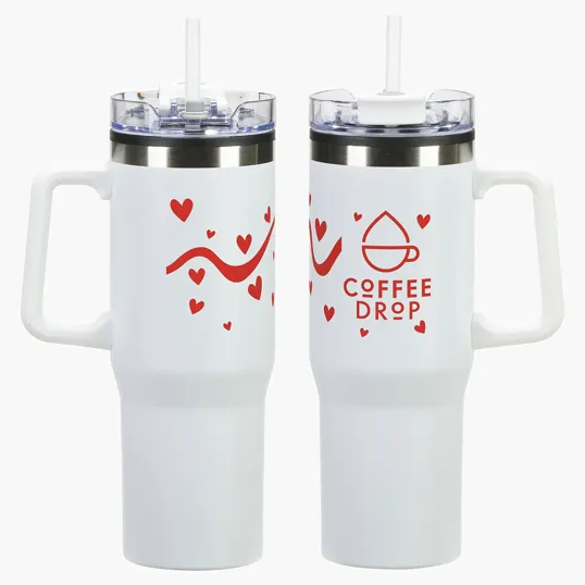 Oceanic 30 oz Stainless Steel Mug with Color-Matching Handle — view 5