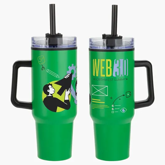 Ariel Outpost 40 oz Stainless Steel Mug with Straw — view 4
