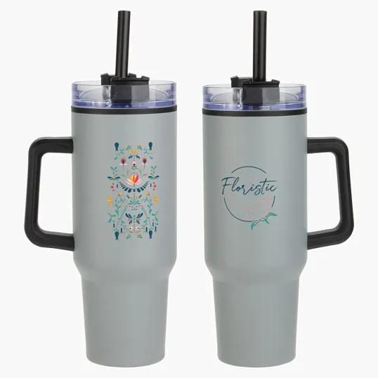 Ariel Outpost 40 oz Stainless Steel Mug with Straw — view 5