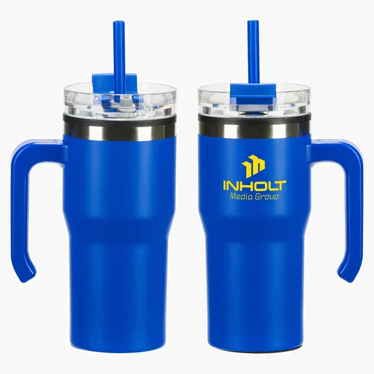 Ariel Outback 20 oz Stainless Steel Mug with Lid and Straw — view 4