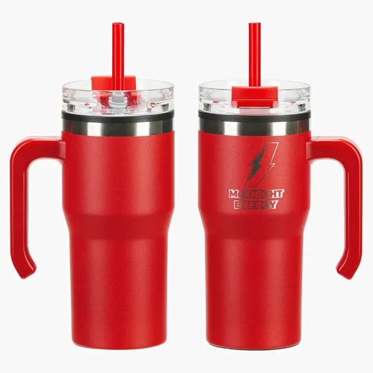 Ariel Outback 20 oz Stainless Steel Mug with Lid and Straw — view 5