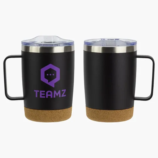 Sapora 12 oz Vacuum Insulated Stainless Steel Mug with Cork Base — view 2