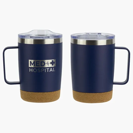 Sapora 12 oz Vacuum Insulated Stainless Steel Mug with Cork Base — view 3