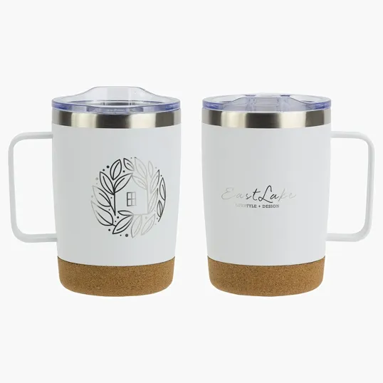 Sapora 12 oz Vacuum Insulated Stainless Steel Mug with Cork Base — view 4