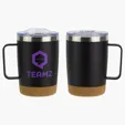 Sapora 12 oz Vacuum Insulated Stainless Steel Mug with Cork Base — view 2