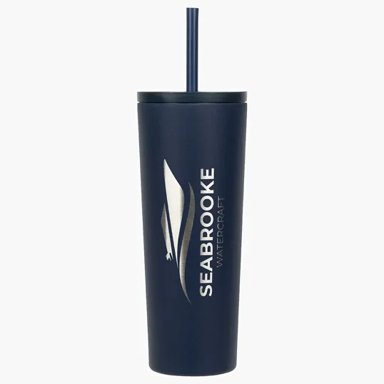 Ariel Bradford 24 oz Vacuum Insulated Stainless Steel Tumbler with Straw — view 4