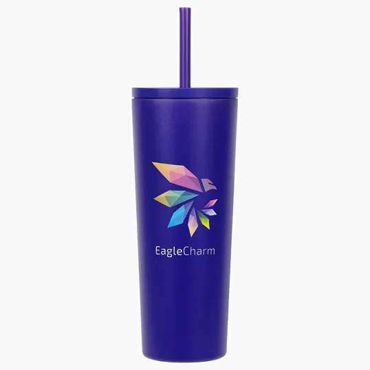 Ariel Bradford 24 oz Vacuum Insulated Stainless Steel Tumbler with Straw — view 5