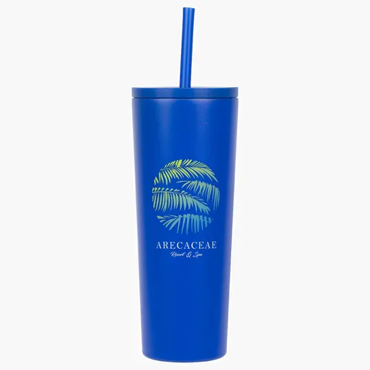 Ariel Bradford 24 oz Vacuum Insulated Stainless Steel Tumbler with Straw — view 6