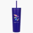 Ariel Bradford 24 oz Vacuum Insulated Stainless Steel Tumbler with Straw — view 5