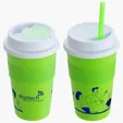 Ariel Bistro 14 oz Coffee Cup with Silicone Sleeve + Straw — view 2