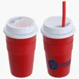 Ariel Bistro 14 oz Coffee Cup with Silicone Sleeve + Straw — view 3