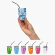 Ariel Mini Belmont 3 oz Double-Wall Stainless Steel Tumbler with Straw