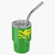 Ariel Mini Belmont 3 oz Double-Wall Stainless Steel Tumbler with Straw — view 2