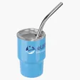 Ariel Mini Belmont 3 oz Double-Wall Stainless Steel Tumbler with Straw — view 3