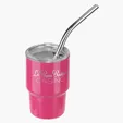 Ariel Mini Belmont 3 oz Double-Wall Stainless Steel Tumbler with Straw — view 6