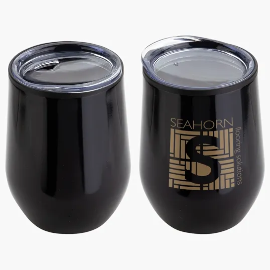 Ariel Onyx 12 oz Stainless Steel Wine Goblet — view 2