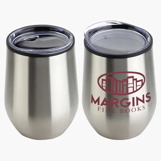 Ariel Onyx 12 oz Stainless Steel Wine Goblet — view 5