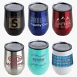 Ariel Onyx 12 oz Stainless Steel Wine Goblet