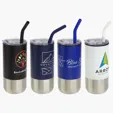 Ariel Oxford 16 oz Stainless Steel Tumbler with Straw