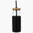 Stirling 18 oz Glass Tumbler with Silicone Sleeve & PP Straw — view 2