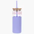 Stirling 18 oz Glass Tumbler with Silicone Sleeve & PP Straw — view 5