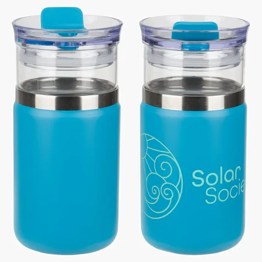Ariel Tamari 12 oz Glass Tumbler & Vacuum Insulated Cooler — view 2