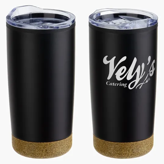 York 20 oz Stainless Steel Tumbler with Cork Base — view 2