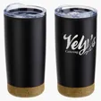 York 20 oz Stainless Steel Tumbler with Cork Base — view 2