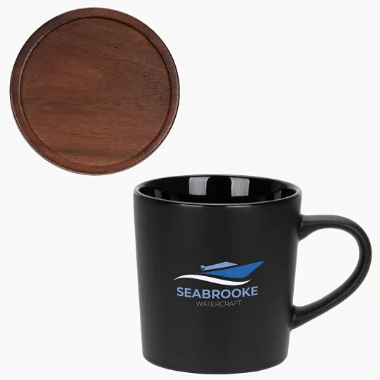 Circo 16 oz Ceramic Mug with Wooden Lid — view 2
