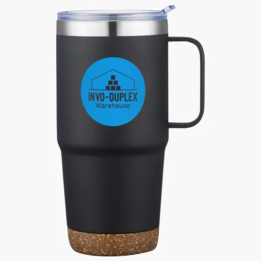 Cortina 24 oz Vacuum Insulated Travel Mug with Cork Base — view 2