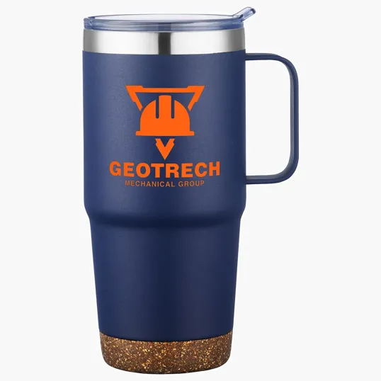 Cortina 24 oz Vacuum Insulated Travel Mug with Cork Base — view 4