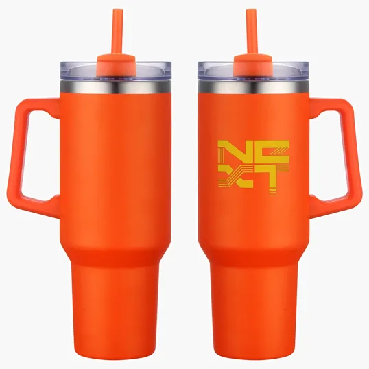Genoa 40 oz Vacuum Insulated Travel Mug with Straw — view 8