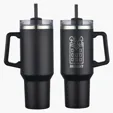 Genoa 40 oz Vacuum Insulated Travel Mug with Straw — view 3