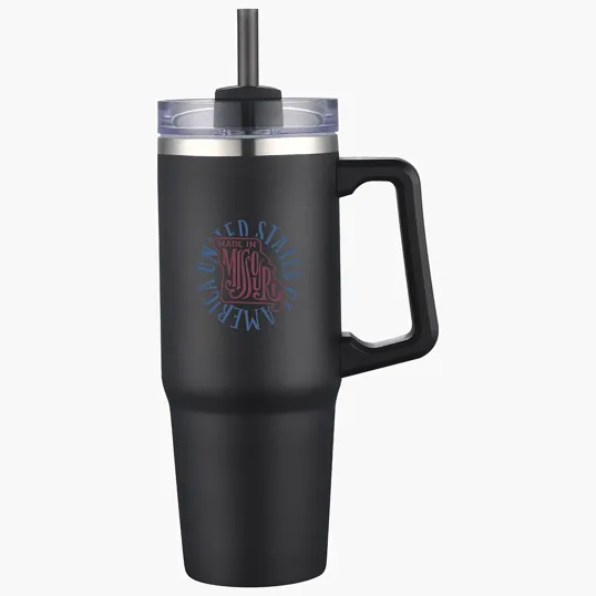 Milo 30 oz Vacuum Insulated Stainless Steel Mug with Straw — view 2