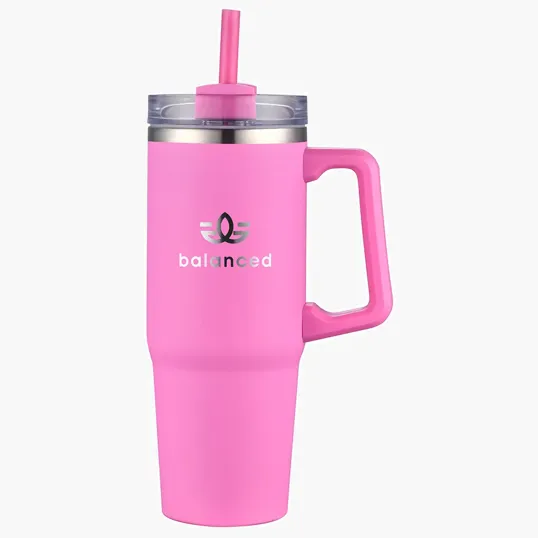 Milo 30 oz Vacuum Insulated Stainless Steel Mug with Straw — view 4