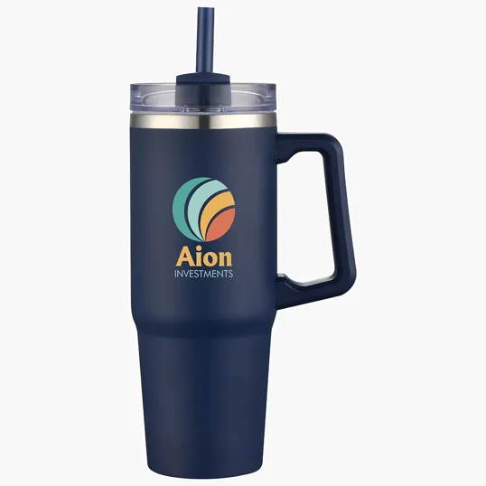 Milo 30 oz Vacuum Insulated Stainless Steel Mug with Straw — view 7
