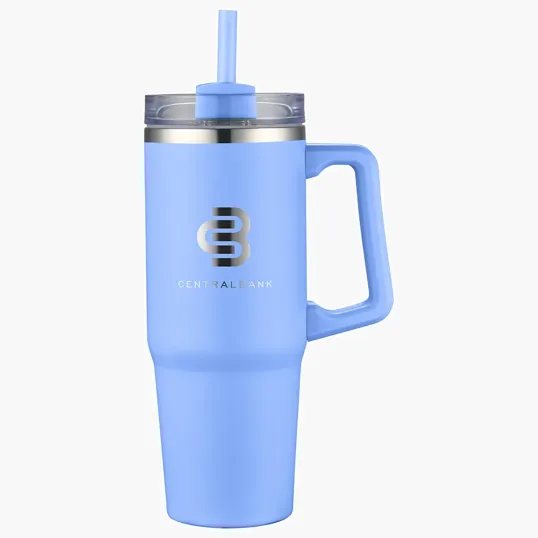 Milo 30 oz Vacuum Insulated Stainless Steel Mug with Straw — view 10