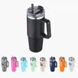 Milo 30 oz Vacuum Insulated Stainless Steel Mug with Straw