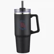 Milo 30 oz Vacuum Insulated Stainless Steel Mug with Straw — view 2