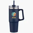 Milo 30 oz Vacuum Insulated Stainless Steel Mug with Straw — view 7